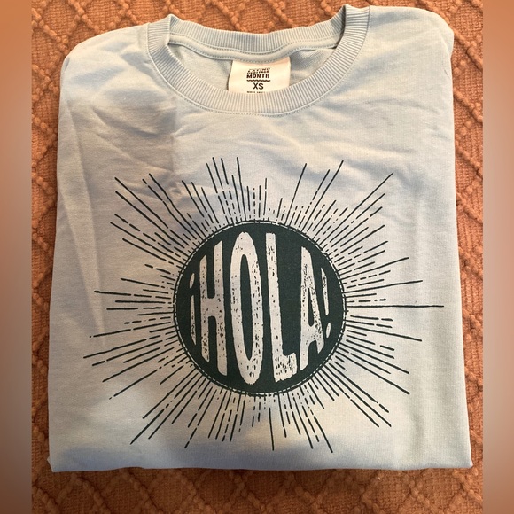 NWOT Blue Latino Heritage Month Hola Sweater Size XS - Picture 2 of 2